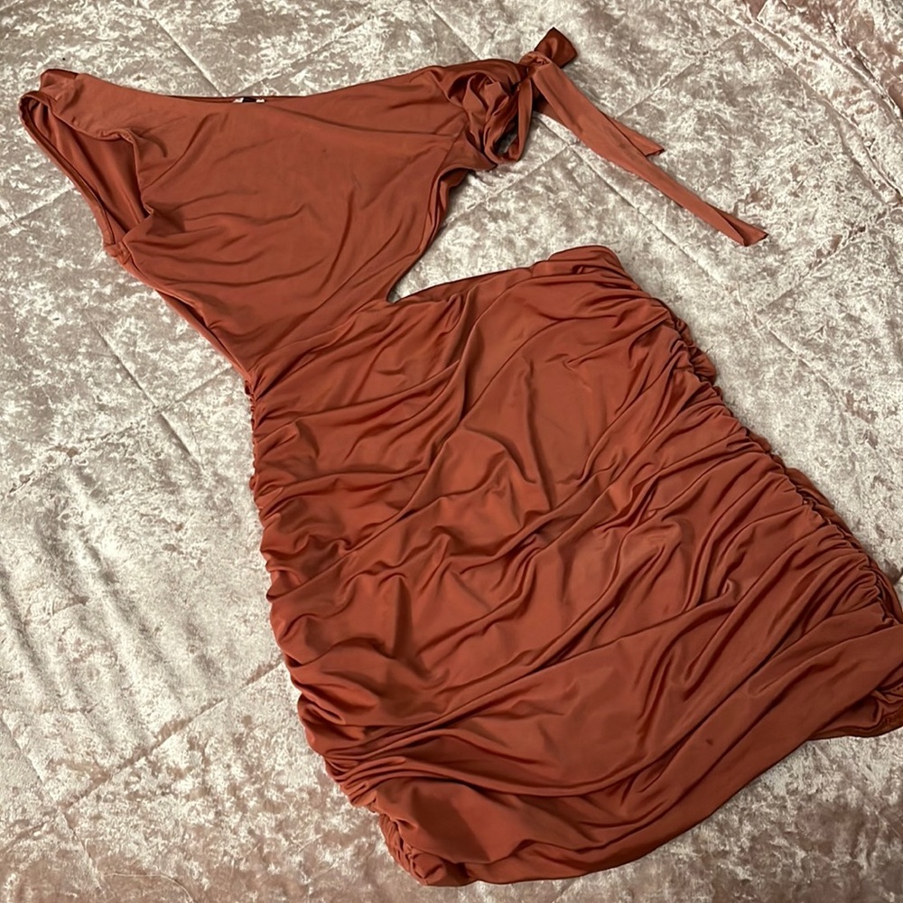 Orange rust dress